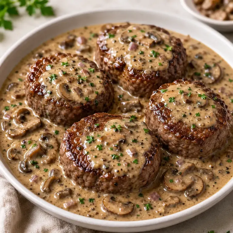 Filet de Bœuf à la Sauce Crémeuse aux Champignons