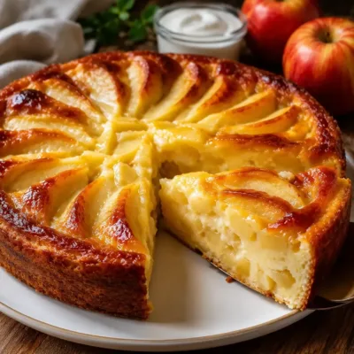Flan aux Pommes et au Yaourt Délicieux