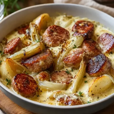 Fondue d’Endives Crémeuse aux Saucisses Fumées