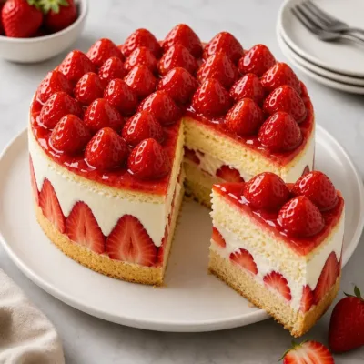 Fraisier Traditionnel à la Crème Diplomate
