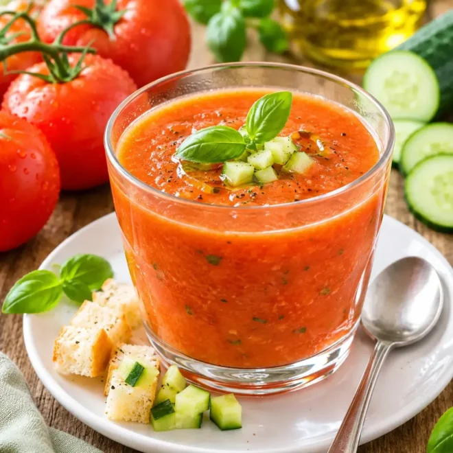 Gaspacho Tomate-Concombre : La Soupe Froide Fraîche et Légère de l’Été