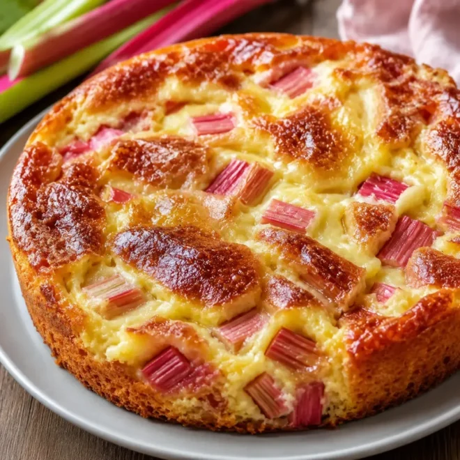 Gâteau à la Rhubarbe et au Sucre à la Crème : fondant, acidulé et irrésistible