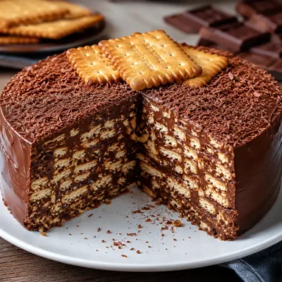 Gâteau au Petit-Beurre et Chocolat : Dessert Facile