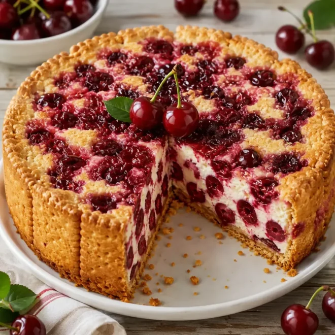 Gâteau au Petit-Beurre et aux Cerises : Délice Fruité