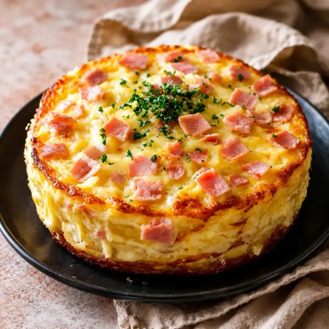 Gâteau de Pommes de Terre au Jambon et Fromage