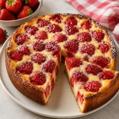 Gâteau Flan aux Fraises : Dessert Fondant et Fruité