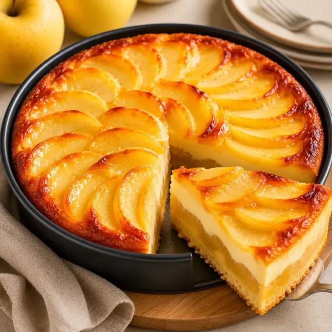 Gâteau Fondant aux Pommes et à la Crème : Un Dessert Simple et Irrésistible