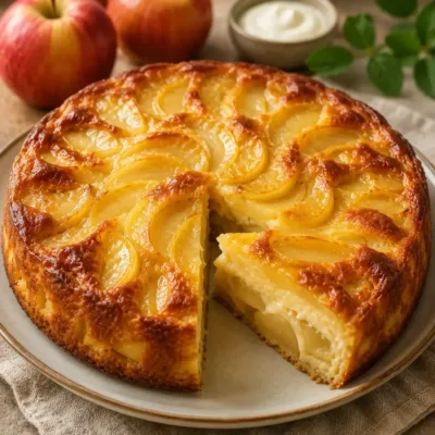 Gâteau Fondant aux Pommes et au Yaourt