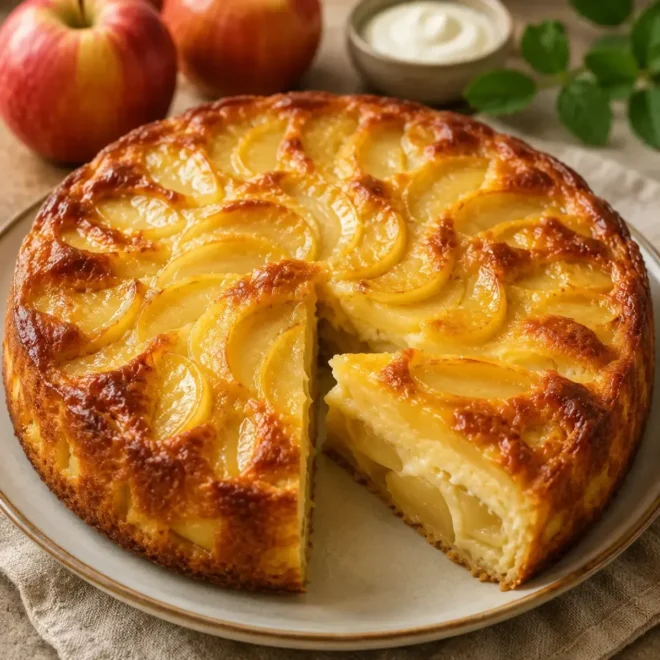 Gâteau Fondant aux Pommes et au Yaourt