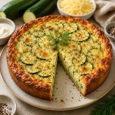 Gâteau Invisible aux Courgettes et Fromage