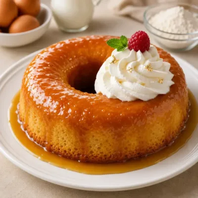 Gâteau Moelleux au Caramel Renversé Inratable
