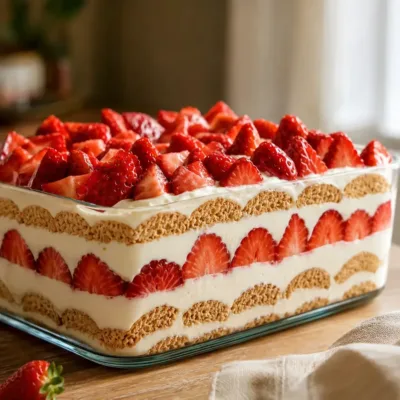Gâteau Petit Beurre Mascarpone Fraises : Dessert Éclair
