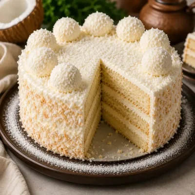 Gâteau Raffaello à la Noix de Coco : Élégance Gourmande