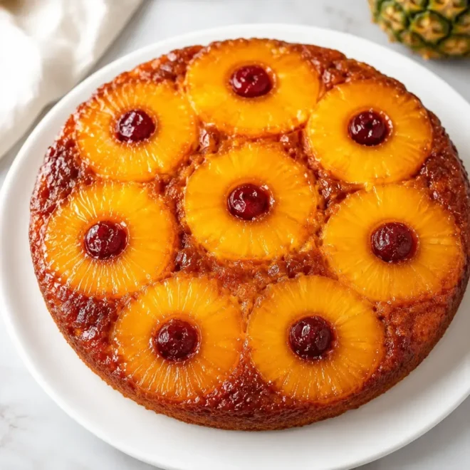 Gâteau Renversé à l'Ananas Moelleux et Caramélisé