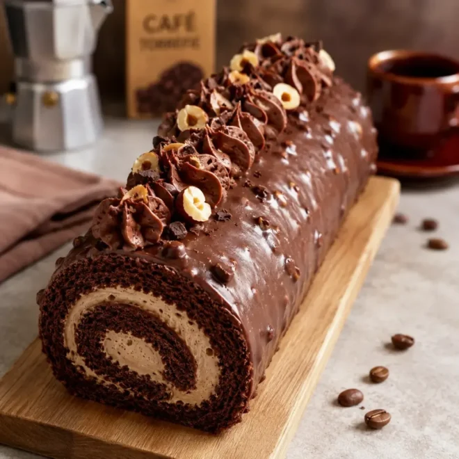 Gâteau Roulé Café-Chocolat : Un Délice à Tester