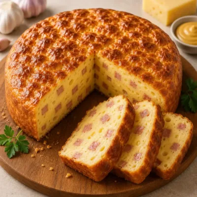 Gâteau Salé au Jambon et Fromage : Recette Facile