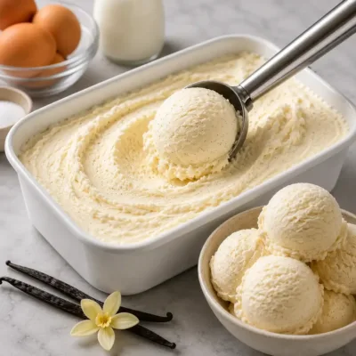 Glace à la Vanille Maison : Crémeuse et Délicieuse