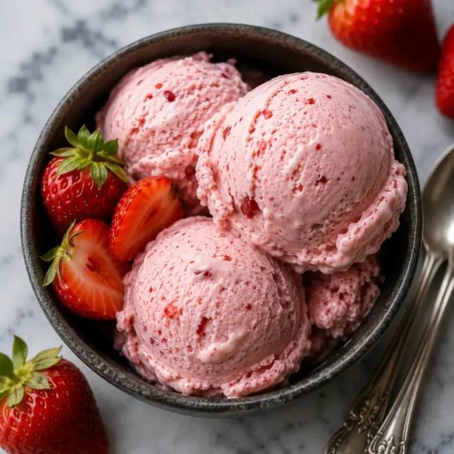 Glace Maison à la Fraise : Crémeuse, Fruitée et Sans Sorbetière