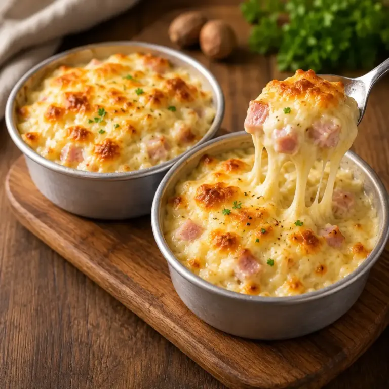 Gratin Crémeux au Jambon et Fromage