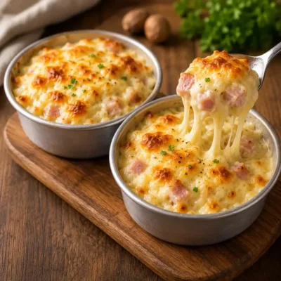 Gratin Crémeux au Jambon et Fromage