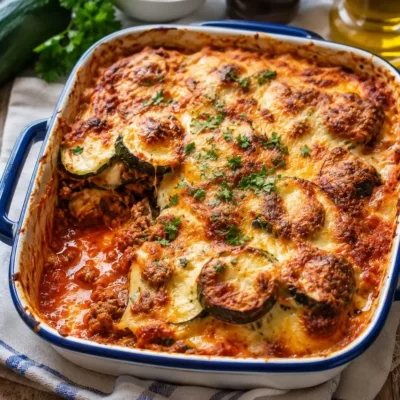 Gratin de Courgettes à la Viande Hachée