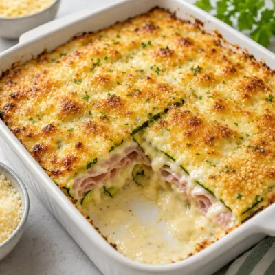 Gratin de Courgettes au Jambon et Béchamel Crémeuse