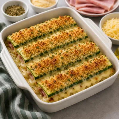 Gratin de Courgettes au Jambon et Béchamel