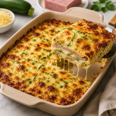 Gratin de Courgettes au Jambon et Béchamel
