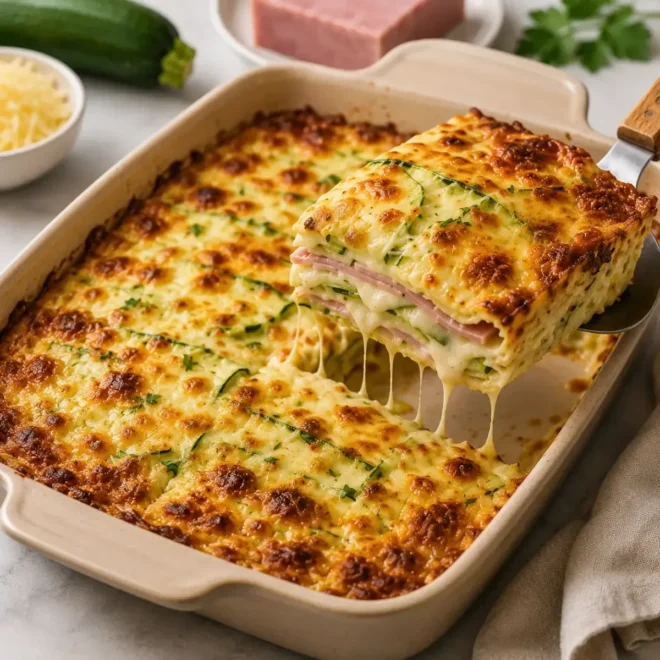 Gratin de Courgettes au Jambon et Béchamel