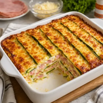 Gratin de Courgettes au Jambon et Fromage