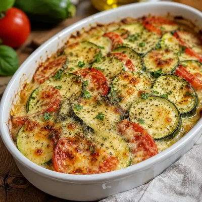 Gratin de Courgettes et Tomates Savoureux