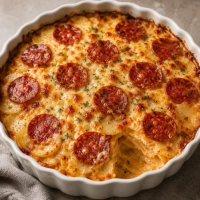 Gratin de Pommes de Terre au Chorizo et Fromage