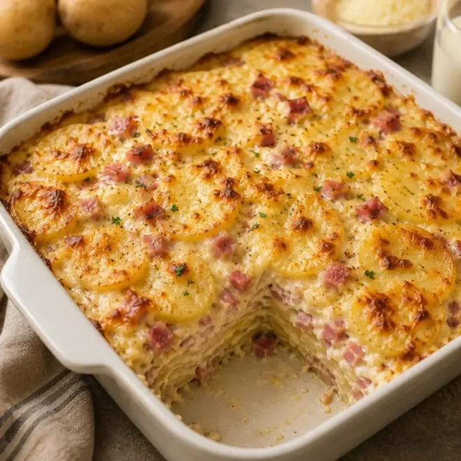 Gratin de Pommes de Terre au Jambon et Fromage