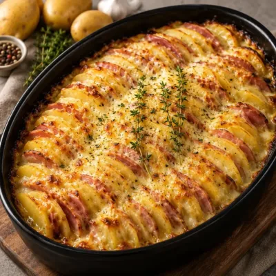 Gratin de Pommes de Terre au Jambon et Fromage