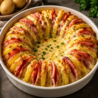 Gratin de Pommes de Terre au Jambon et Fromage