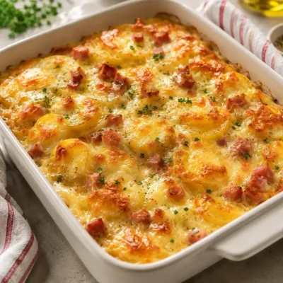 Gratin de Pommes de Terre au Jambon et Fromage