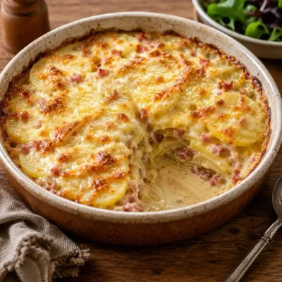 Gratin de Pommes de Terre au Lardons et Fromage