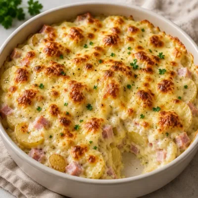 Gratin de Pommes de Terre au Jambon et Fromage