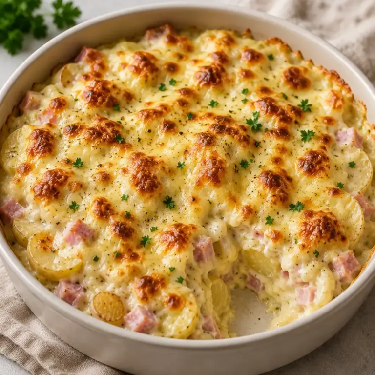 Gratin de Pommes de Terre au Jambon et Fromage