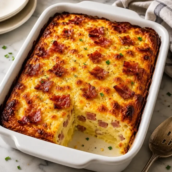 Gratin Fondant au Camembert et Lardons
