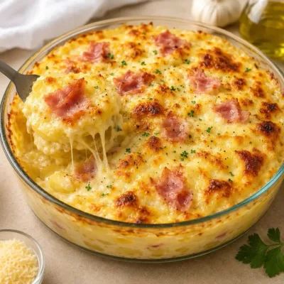 Gratin Fondant de Pommes de Terre au Jambon