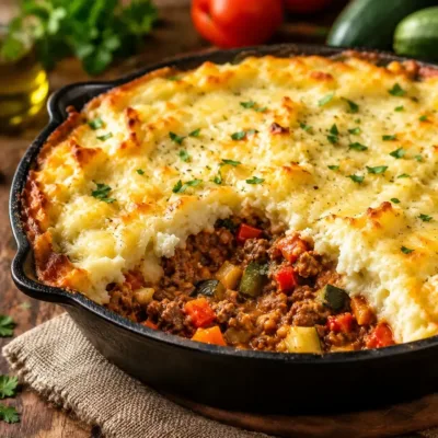 Hachis de légumes d&rsquo;été : la recette facile, fondante et gratinée