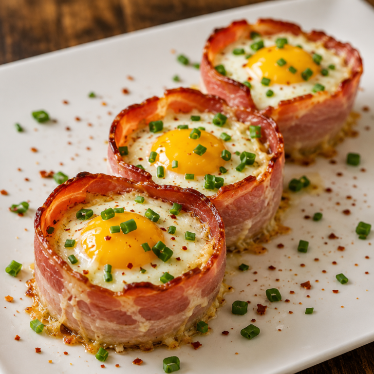 Muffins de Chou-Fleur au Bacon et Œufs