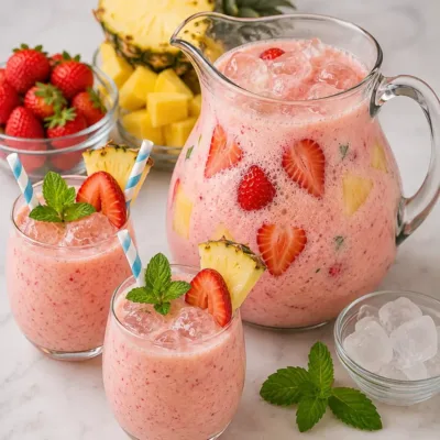 Lait Fraise-Ananas Crémeux et Rafraîchissant