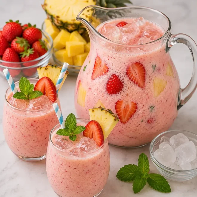 Lait Fraise-Ananas Crémeux et Rafraîchissant