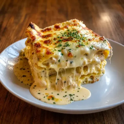 Lasagnes Blanches Crémeuses au Poulet