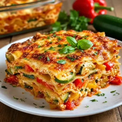 Lasagnes Colorées aux Courgettes et Poivrons