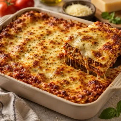 Lasagnes maison à la viande hachée et béchamel