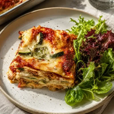 Lasagnes Végétariennes aux Courgettes et Épinards