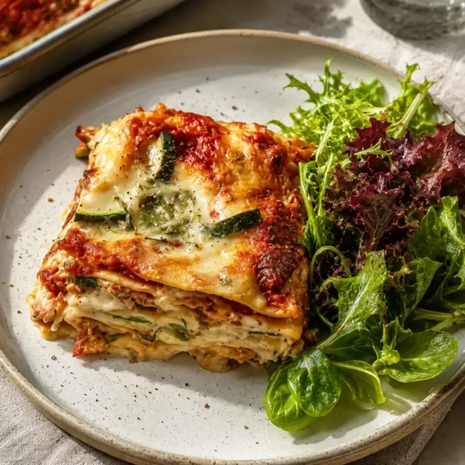 Lasagnes Végétariennes aux Courgettes et Épinards